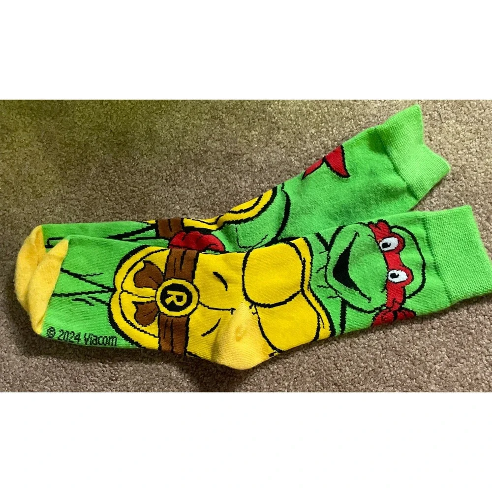 Nickelodeon Teenage Mutant Raphael Ninja‎ Turtles Adult Crew Socks